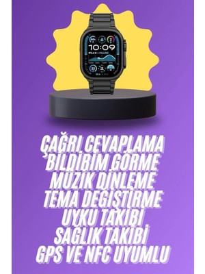 3 Kordonlu Amoled Ekran Akıllı Saat Çok Fonksiyonlu Uyku ve Sağlık Takibi