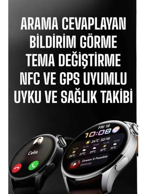 Akıllı Saat Bildirim Görme Amoled Ekran Gps Uyumlu Sesli Görüşme
