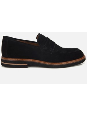 Hotiç 02AYH320020A100 ERKEK Süet Deri Siyah Klasik Loafer