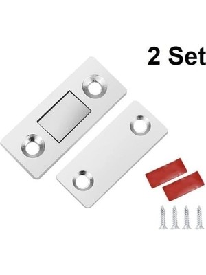 Epilons 2 Çift Çok Amaçlı Kapı Kapak Dolap Çekmece Mobilya Durdurucu Kapatıcı Mıknatıslar