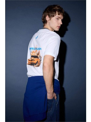 DeFacto %100 Pamuk Boxy Fit Baskılı Tişört F8125AX26SP