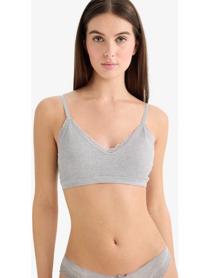 DeFacto Dantel Detaylı Çıkarılabilir Pedli Balensiz Tişört Bra G1704AX26SP