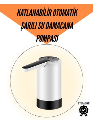 TeknoKapsül Taşınabilir Şarjlı Damacana Su Pompası Hijyenik Tasarım