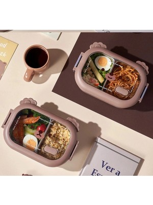 Epilons Bölmeli Paslanmaz Çelik Yemek Kutusu