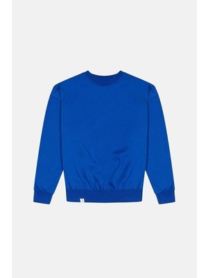 Reflect Studio Teddy Çift Taraflı Sweatshirt - Saks Mavi