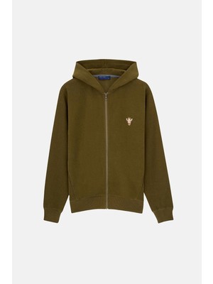 Reflect Studio Zürafa Supersoft Full Zip Hoodie - Haki