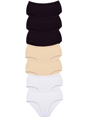 Marsilyan 7 Adet Tutku Kadın Yüksek Bel Bato Kalın Lastik Külot S15