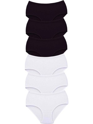 Marsilyan 6 Adet Tutku Kadın Yüksek Bel Bato Kalın Lastik Külot S4