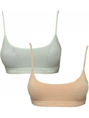 Marsilyan Pedli Ip Askılı Krem ve Ten Rengi Büstiyer 2 Adet