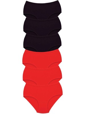 Marsilyan 6 Adet Tutku Kadın Yüksek Bel Bato Kalın Lastik Külot S1