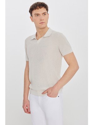 Altınyıldız Classics %100 Pamuk Standart Fit Normal Kesim Polo Yaka Triko Tişört