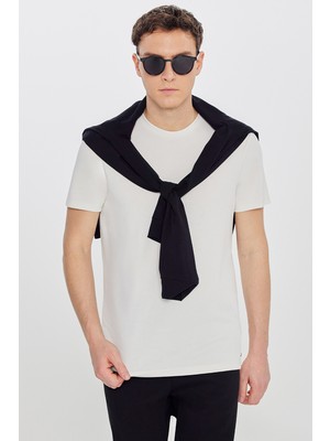 Altınyıldız Classics Yumuşak Dokulu Slim Fit Dar Kesim Bisiklet Yaka Tişört