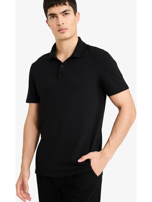 Defacto Slim Fit Siyah Erkek Polo Yaka T-Shirt M6609AZ/BK81