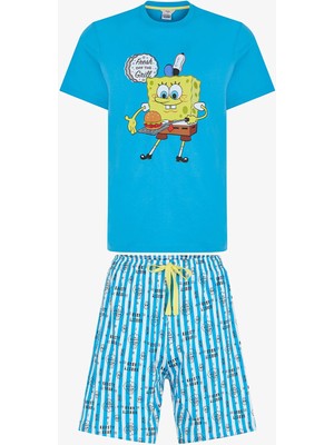 Penti Erkek Renkli Lic-Sponge Bob Şortlu Pijama Takımı