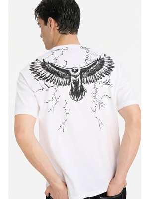 Defacto Boxy Fit Beyaz Erkek T-Shirt F8170AX/WT34