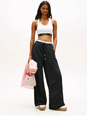 Tommy Jeans Düz Ekru Kadın Sporcu Büstiyer Tjw Crp Tape Bra Top