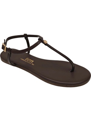 Tkees Kahve Kadın Sandalet TK-8018