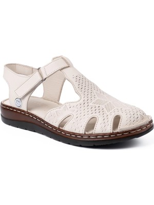 Mammamia 2360 26YS Kadın Günlük Sandalet Krem