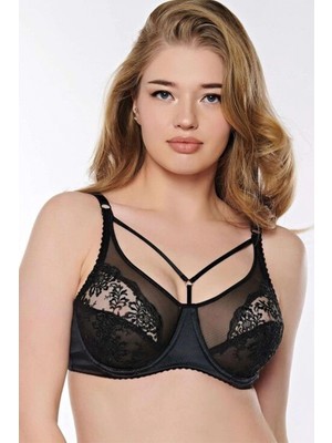 Marsilyan- Balenli Desteksiz Dantel Detaylı Askıları Çıkabilen Sütyen