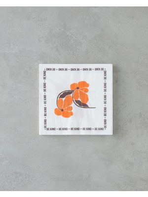 English Home Be Kind Kağıt 20'li Kağıt Peçete 33x33 cm Turuncu