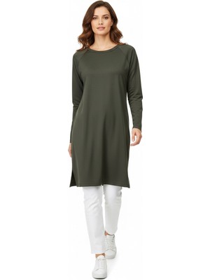 Ece Giyim Kadın Kolu Manşetli Etek Ucu Bantlı Tunik