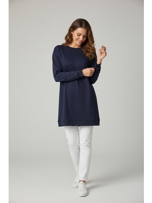Ece Giyim Kadın Kolu Manşetli Etek Ucu Bantlı Tunik