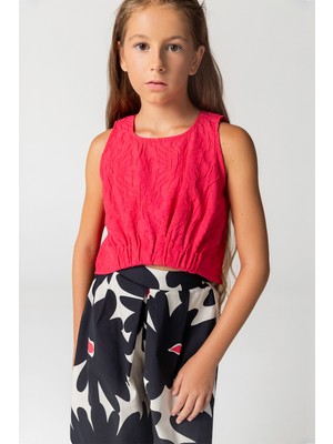 SheShe Kolsuz Crop Kız Çocuk Blüz