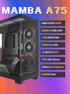 Sinerji Mamba A75 Palit Geforce RTX5070 Ryzen 5 9500F 16GB Ddr5 512GB SSD