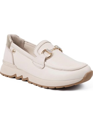 Mammamia 3975 26YA Kadın Günlük Ayakkabı Krem