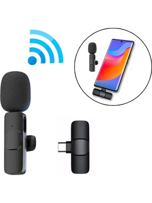 TeknoKapsül Ally K8 Lightning Iphone Tak Konuş Wireless Kablosuz Mini Yaka Mikrofonu Canlı Yayın MIKROFONU-(577