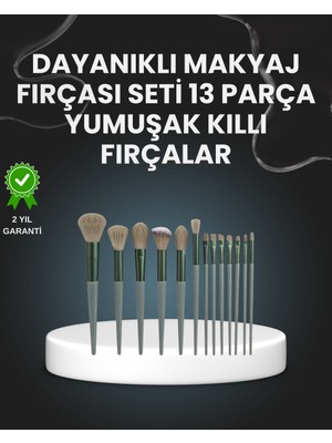 TeknoKapsül 13'lü Fiber Kıllı Yumuşak Makyaj Fırçası Seti Taşınabilir ve Ergonomik Tasarım