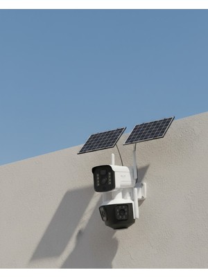 TeknoKapsül 4g Destekli Çift Güneş Panelli Ip Kamera Gece Görüşlü ve Sesli Iletişimli