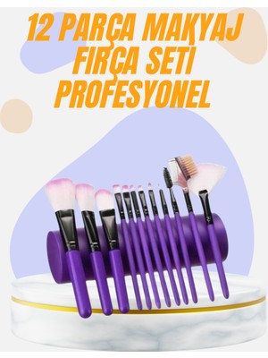 TeknoKapsül Doğal Görünüm Sağlayan Yumuşak Kıllı 12 Parça Makyaj Seti Günlük ve Profesyonel Kullanıma Uyg