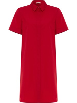 Kısa Kollu Mini Gömlek Elbise