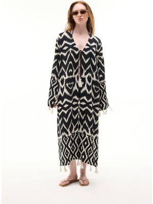MUDO Etnik Baskılı Uzun Kimono