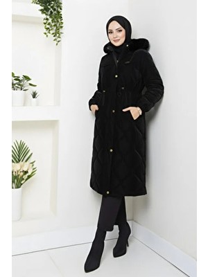 Lavrisa Kadın Beli Bağcıklı Nova Kumaş Mont