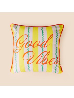 Evidea Soft Good Vibe Kırlent - Hardal- 45X45 cm