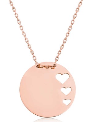 Diger KENPAZAR925 Ayar Gümüş Çember Kalp Kadın Gümüş Kolye