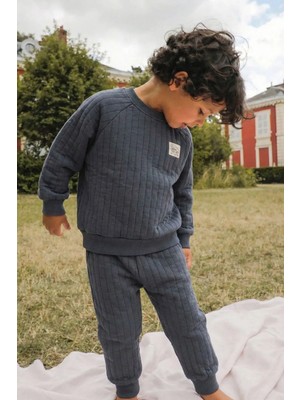 Cigit Kapitone Sweatshirt Takım 1-7 Yaş Antrasit