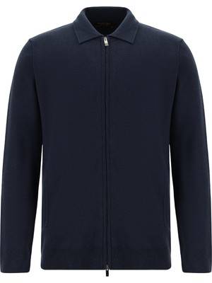 Abdullah Kiğılı Yünlü Fermuarlı Triko Hırka