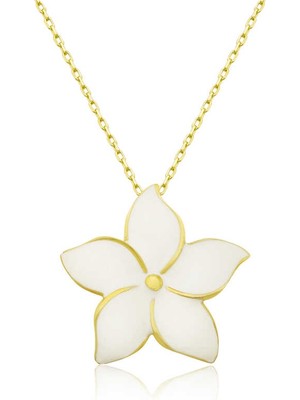 Diger KENPAZAR925 Ayar Gümüş Yasemin Çiçeği Kadın Gümüş Kolye