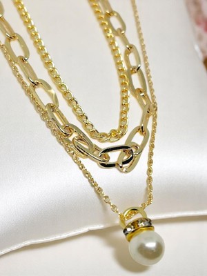 Katilus 3'lü Kolye Kadın Şık Kolye