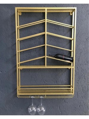 Merzana Metal Şaraplık  ve Kadehlik, Modern Metal Raf