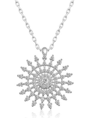 Diger KENPAZAR925 Ayar Gümüş Güneş Kadın Gümüş Kolye