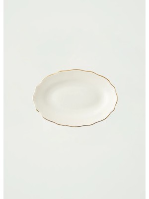 Bella Maison Victoria Porselen Sunum Tabağı Gold (20 Cm)