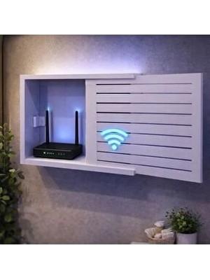Demir Dizayn Wifi Modem Saklama Kutusu Kablo Priz Şartel Elektirik