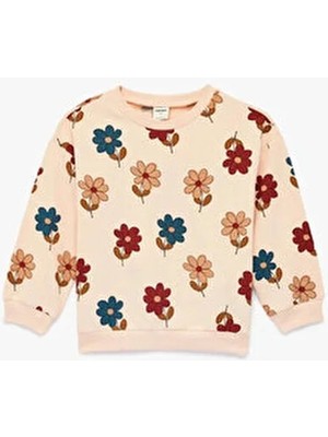 Koton Kadın Sweatshirt Uzun Kollu Bisiklet Yaka Cepsiz Düz Renkli Tasarım