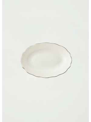Bella Maison Victoria Porselen Sunum Tabağı Silver (20 Cm)