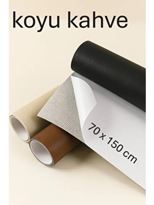 Serdax Extra Yapışkanlı Suni Deri - Koyu Kahve 70X150 cm
