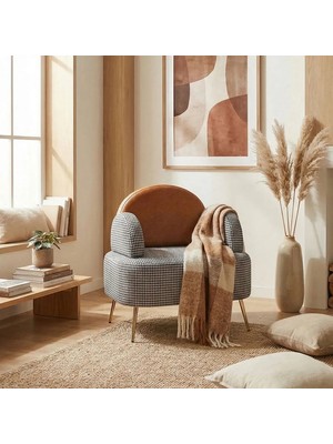 Zem Petra Berjer, Siyah Kazayağı Desenli Taba Deri Sırt